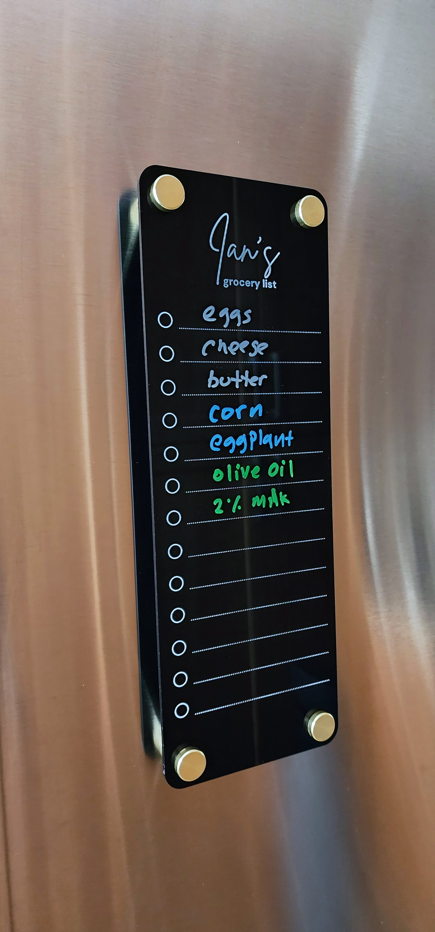 Personalized Fridge Acrylic Planner Combo in Black