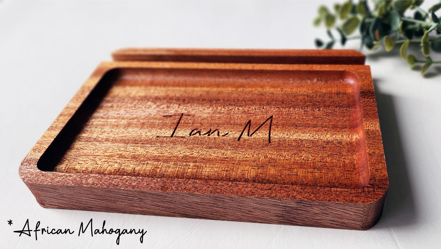 Catch all Tray Personalized Phone/Tablet Holder - CNC engraved
