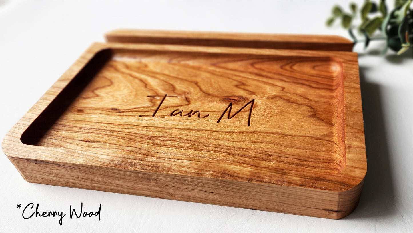 Catch all Tray Personalized Phone/Tablet Holder - CNC engraved
