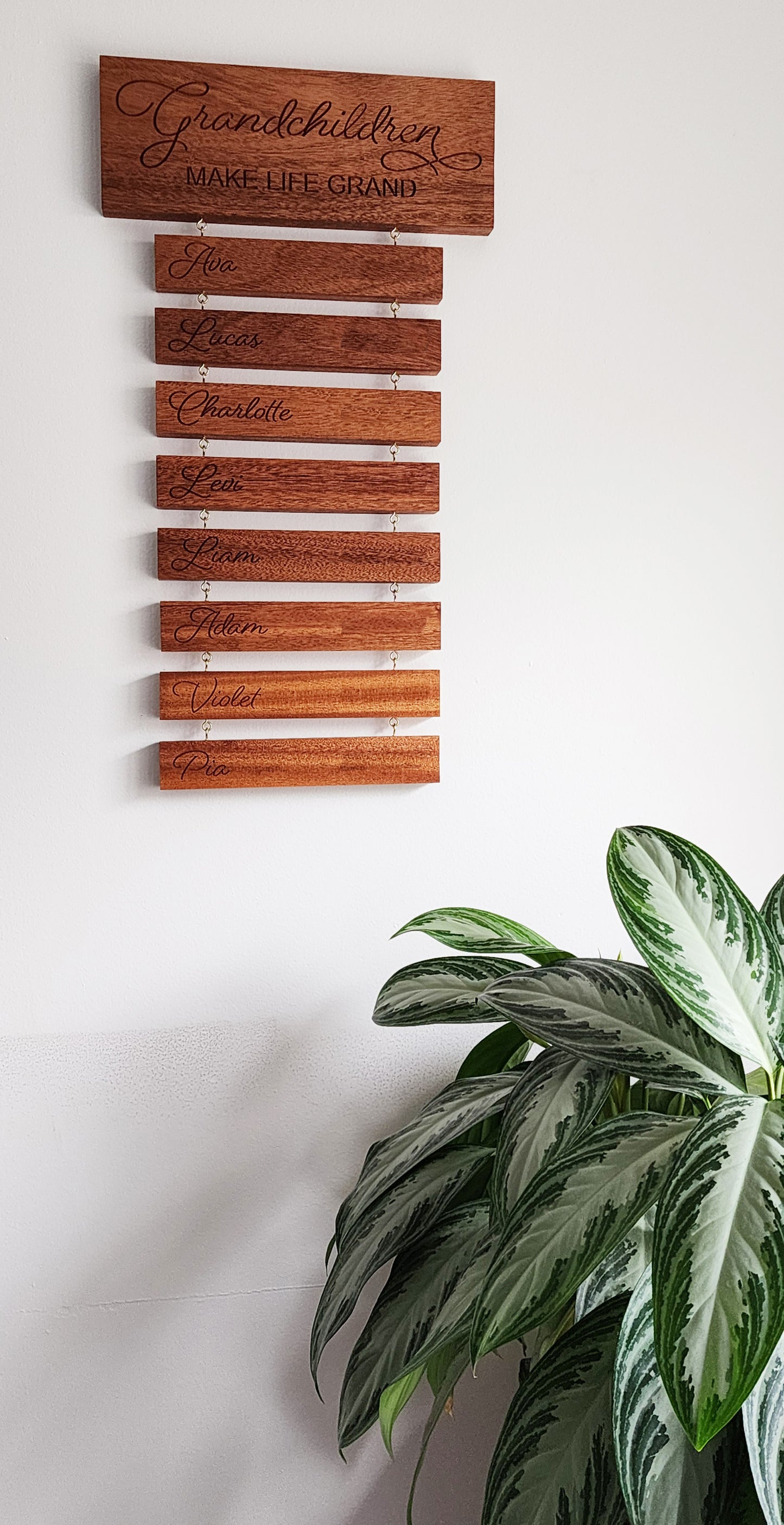 Family wooden sign