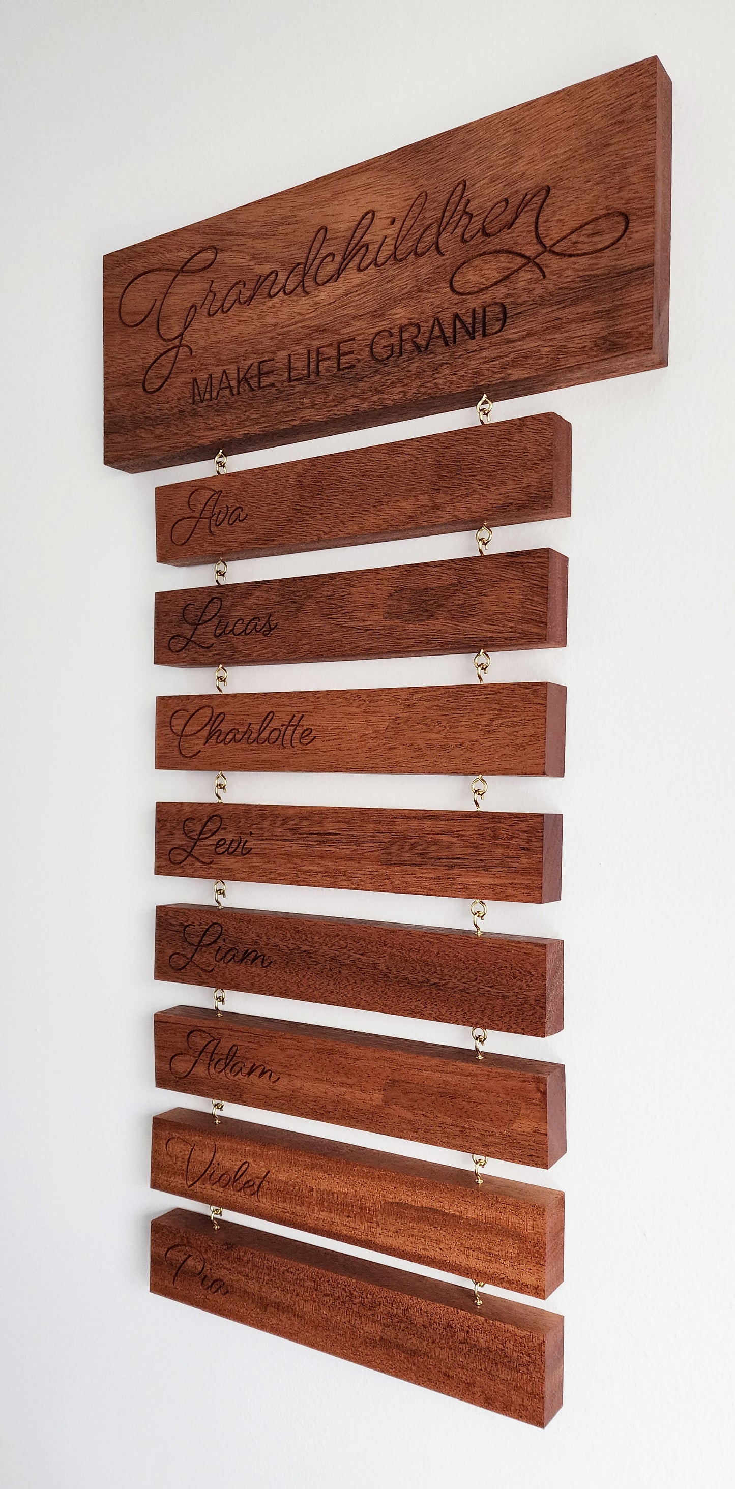 Family wooden sign