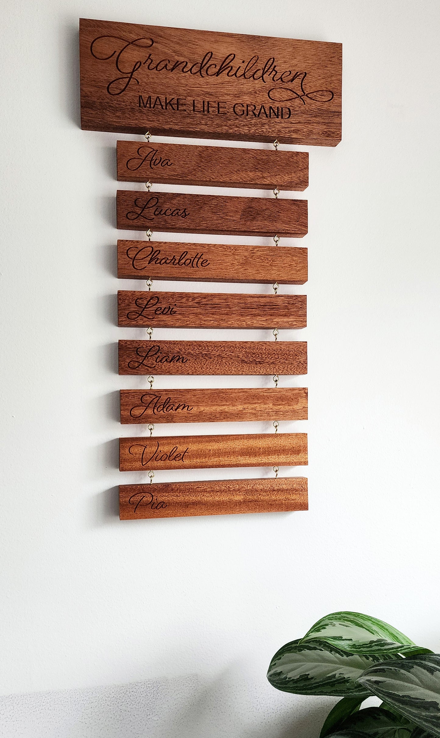 Family wooden sign