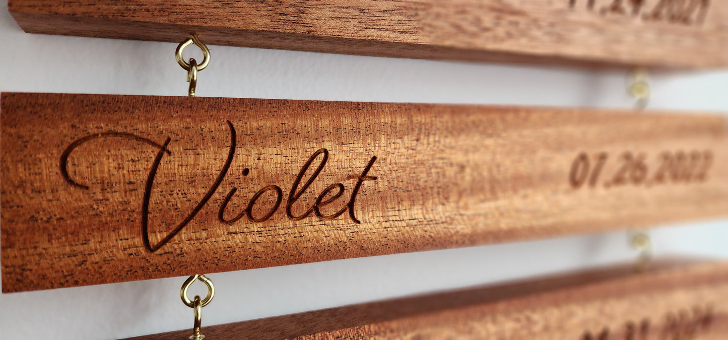 Family wooden sign