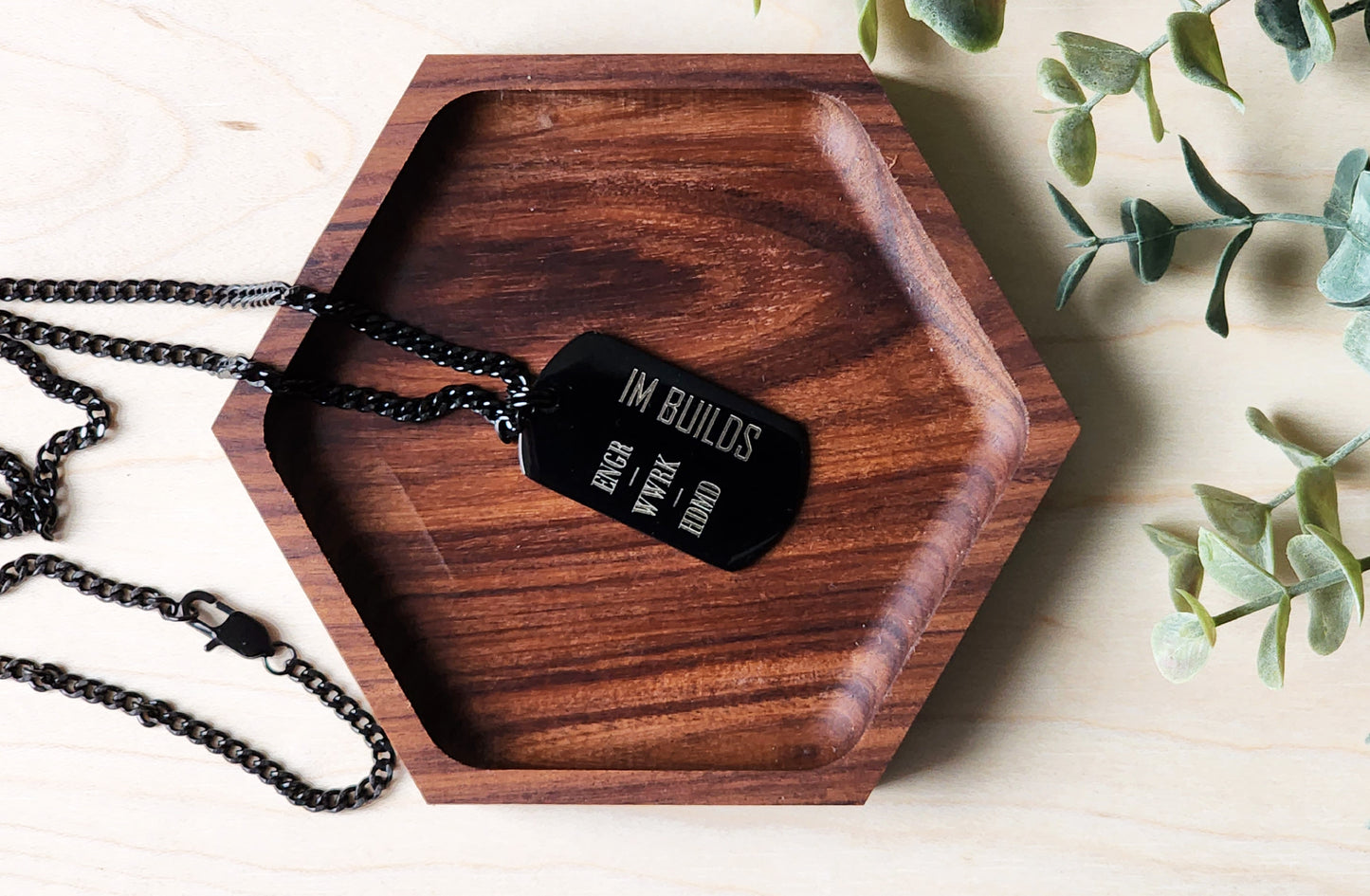 Cuban chain with Personalized Dog Tag
