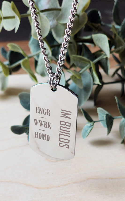 Cuban chain with Personalized Dog Tag