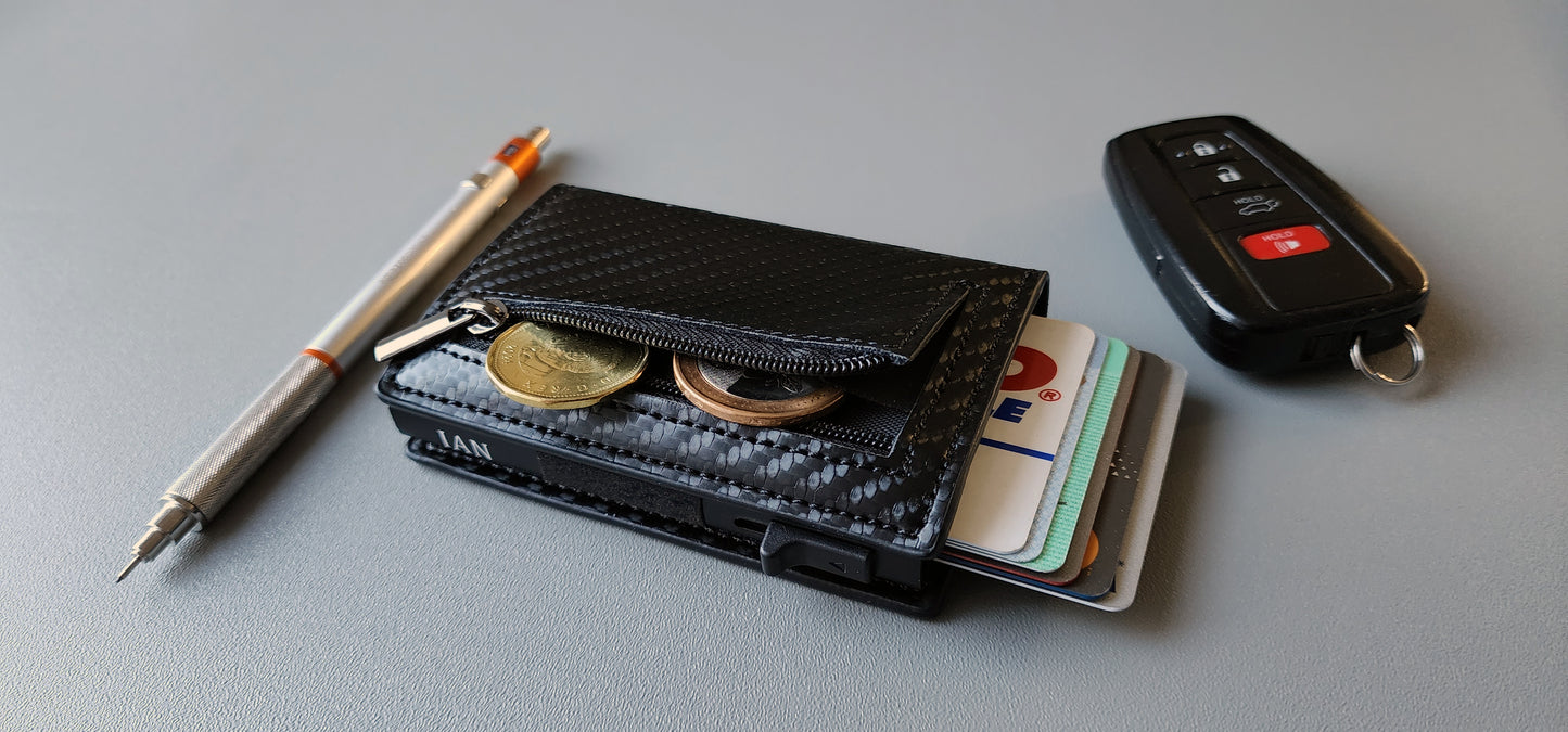 Personalized RFID pop up wallet