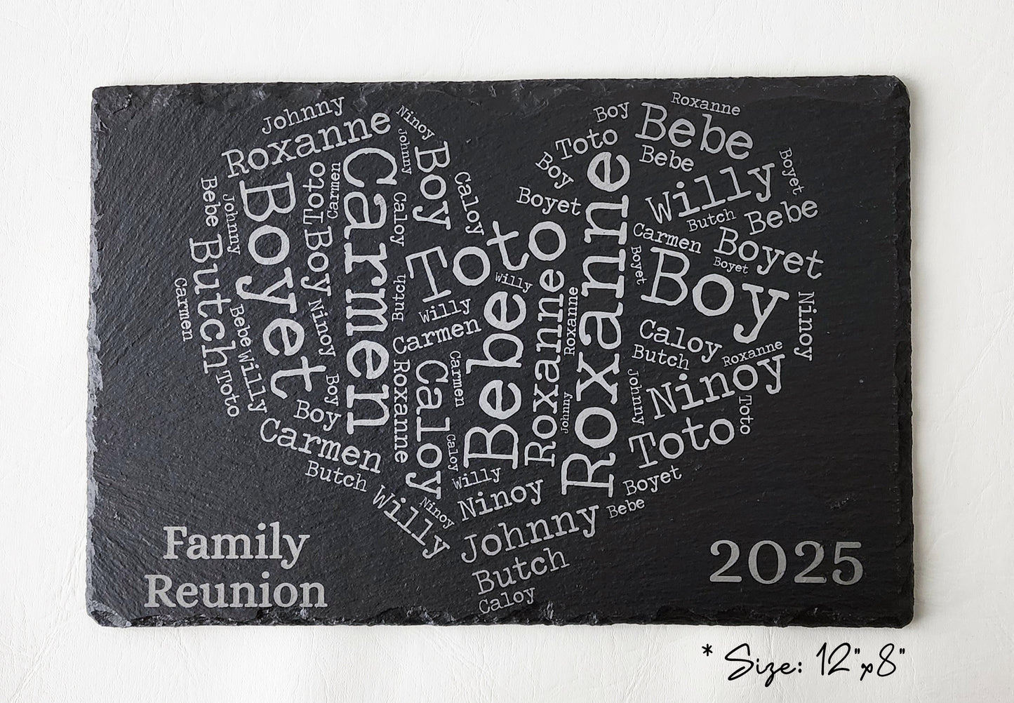 Slate tray set, personalized for anniversaries, reunion, house-warming and personal gift