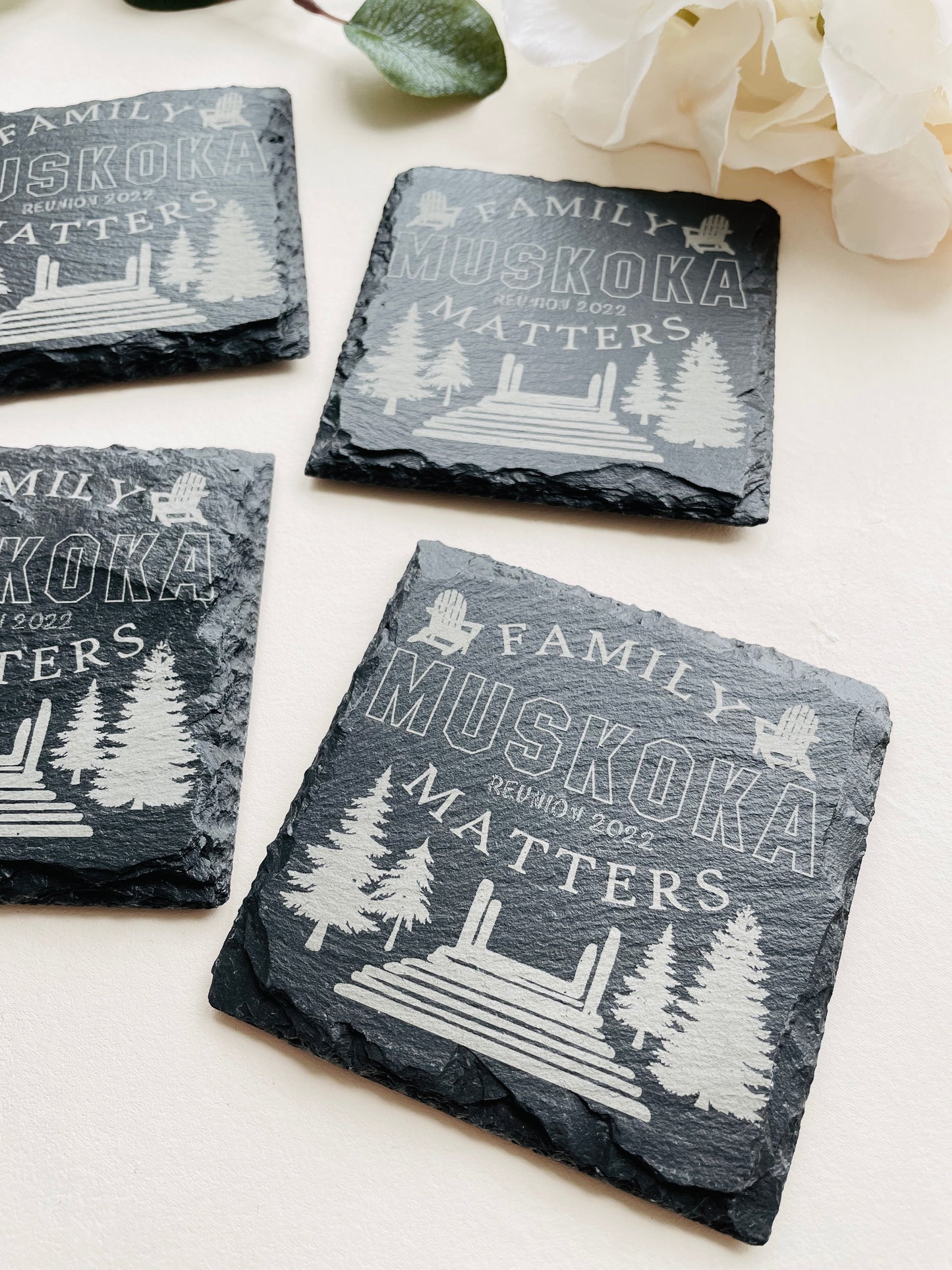 Personalized slate coasters