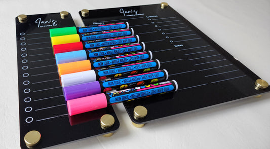 Personalized Fridge Acrylic Planner Combo in Black
