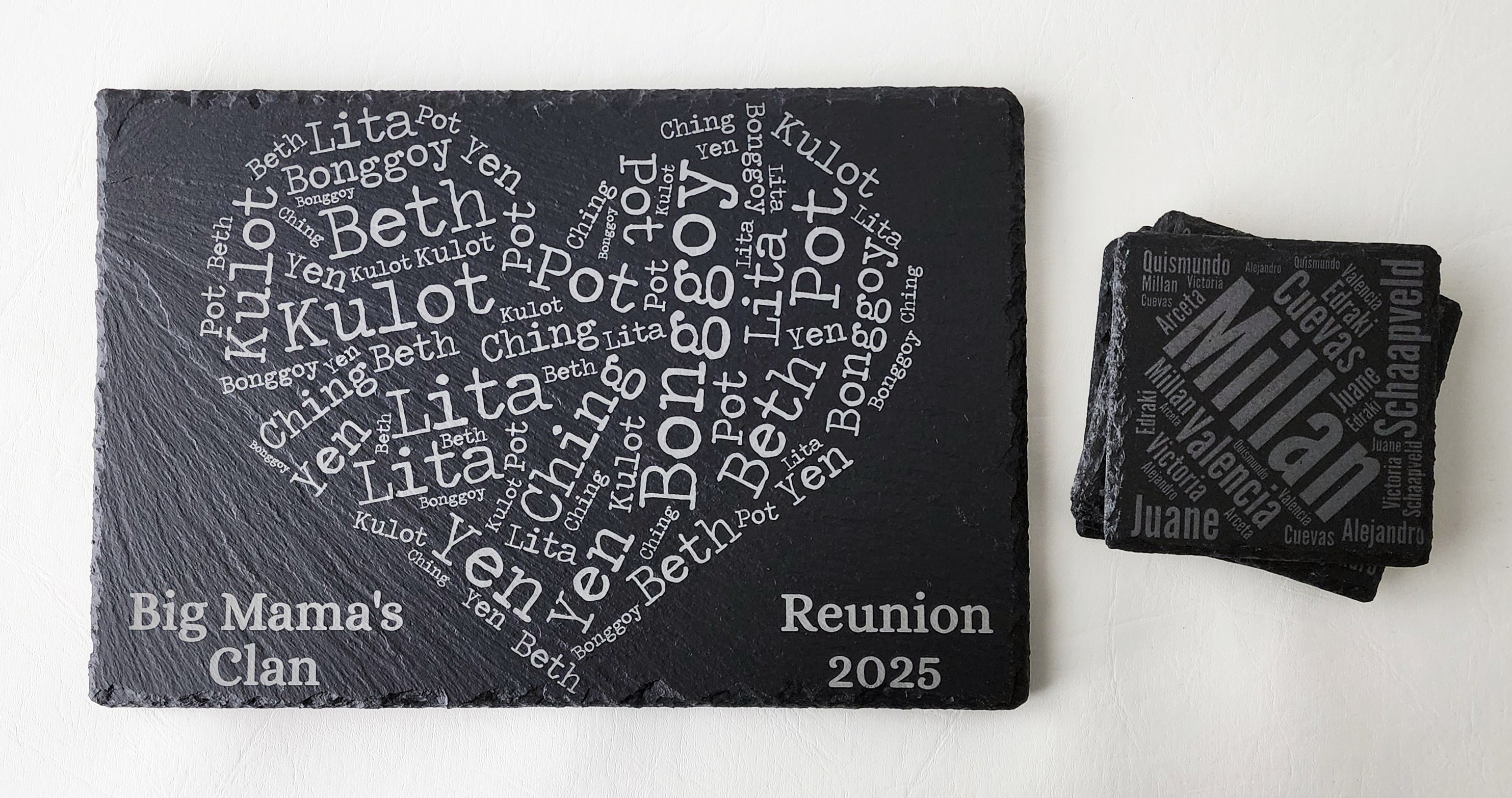 Personalised Engraved Natural Slate Serving Plate – CNC Group, Custom Gift For All Occasions