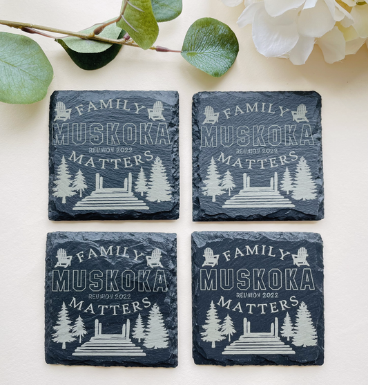 Personalized slate coasters