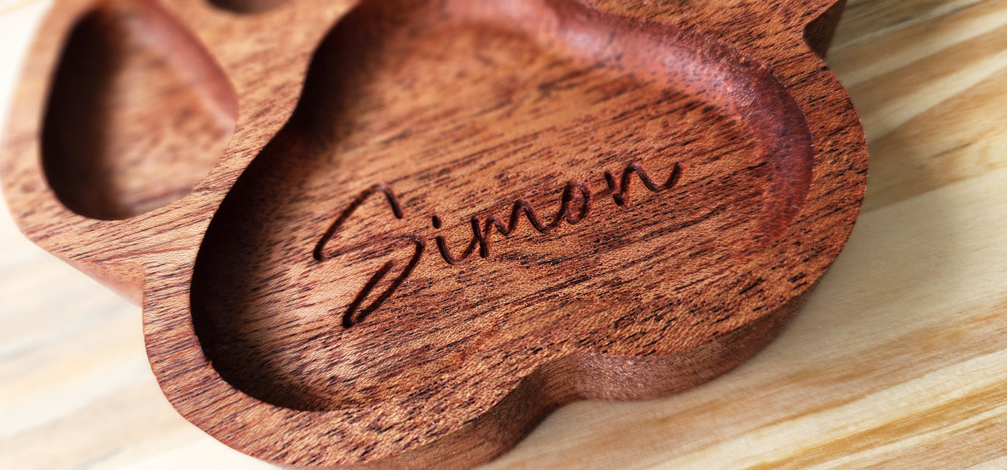 Personalized dog paw valet tray