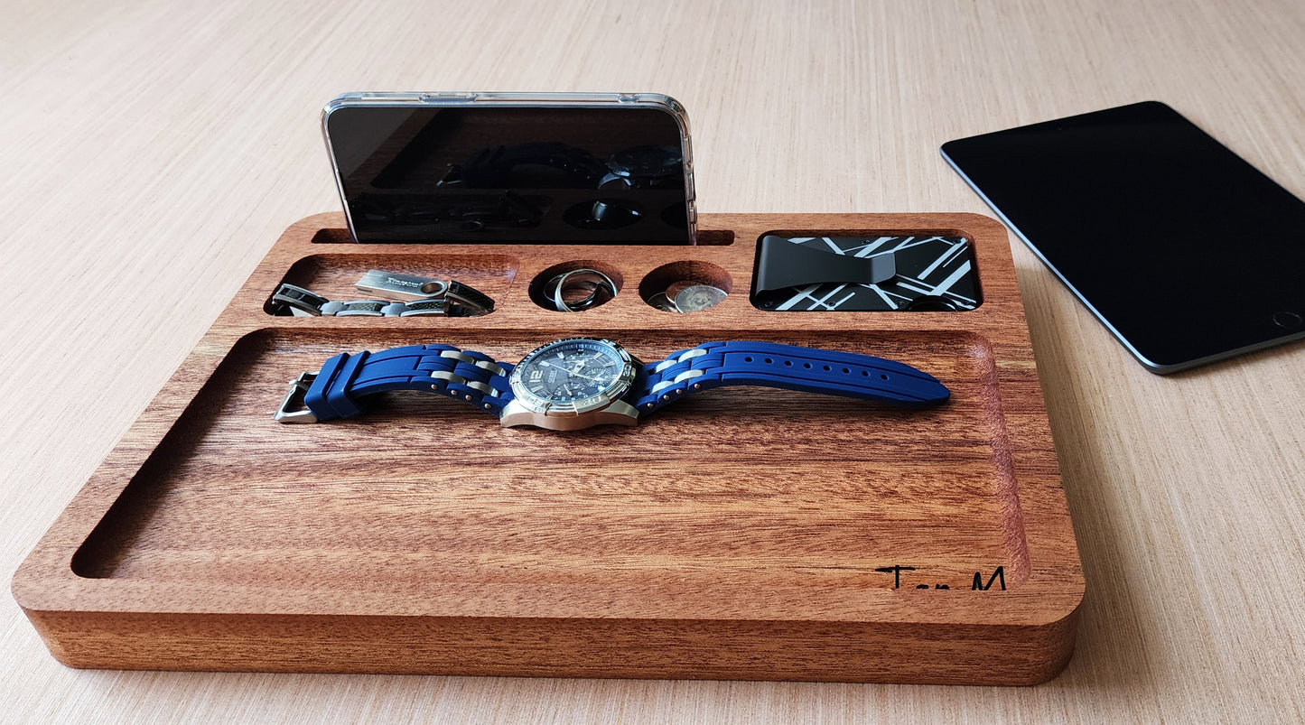 Catch all Tray XL Personalized tablet phone holder
